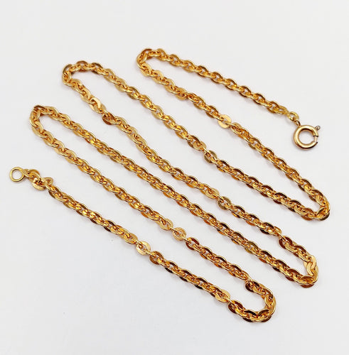 Collier Chaine antique or rose mailles 58 Facettes B01008