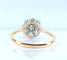 Bague 51 Bague marguerite en or jaune et diamants 58 Facettes AB618