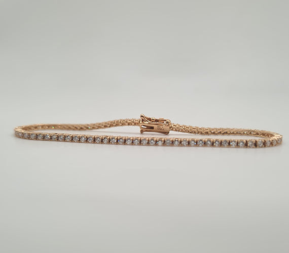 Bracelet Tennis or jaune serti de diamants 58 Facettes