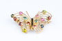 Broche Broche papillon vintage en or jaune sertie de 14 pierres fines multicolores 58 Facettes BCPAP5342-107