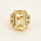 Bague Bague coktail en or jaune et citrine 58 Facettes LIS2377