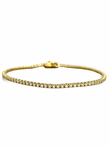 Bracelet Bracelet rivière en or jaune 18k serti de diamants 1,02 ct 58 Facettes 1249