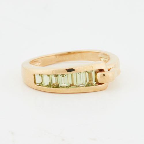 Bague 57 Maison Guy Laroche - Bague Or Jaune et Péridots 58 Facettes RÉF 11052/19