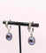 Boucles d'oreilles Boucles d'oreilles en or blanc diamants et perles grises 58 Facettes
