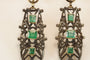 Boucles d'oreilles Antique emeralds diamonds gold Catalan earrings 58 Facettes 7488