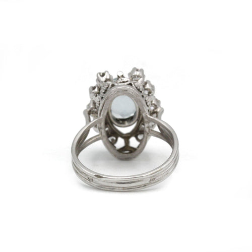 Bague 53 Bague - Or, Aigue-Marine et diamants 58 Facettes 250103R