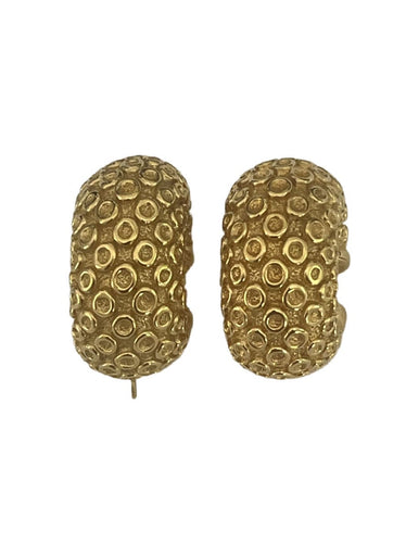 Boucles d'oreilles Boucles d'Oreilles Créoles Or Jaune Gaufré 58 Facettes LOT 6592