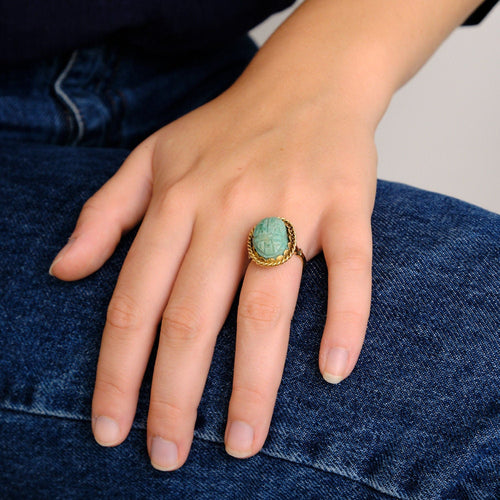 Bague 53.5 Bague Scarabée  Turquoise 58 Facettes