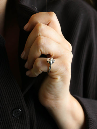 Bague 48 HERMES Bague Voltige argent 58 Facettes 1218.5