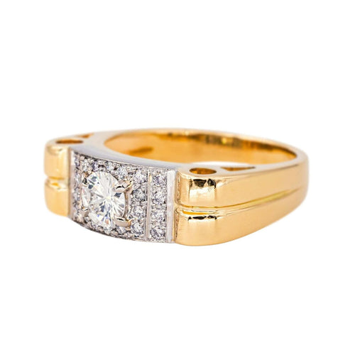 Bague 56 Bague  Or jaune, Or blanc Diamant 58 Facettes 4311404CN