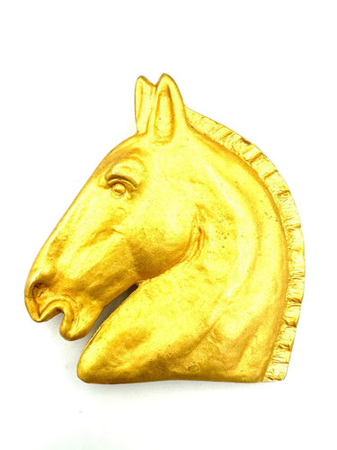 Broche HERMES - Broche vintage plaquée or 58 Facettes