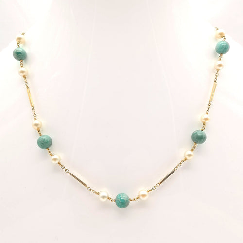 Collier Collier En Or 18 carats Et Perles 58 Facettes