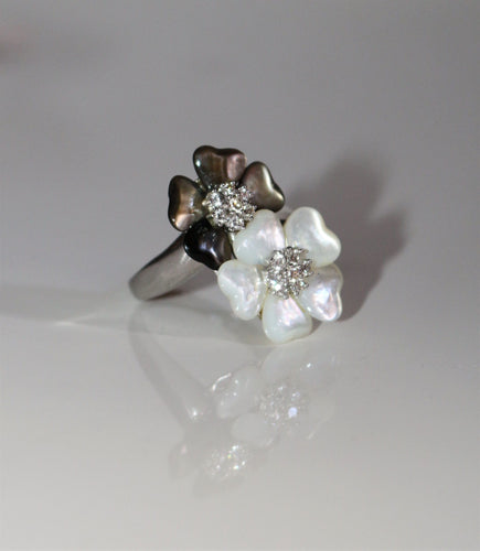 Bague Bague Double Fleur 58 Facettes 480