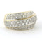 Bague 54 Bague en or bicolore avec diamants taille brillant jusqu'à 1,00 ct 58 Facettes