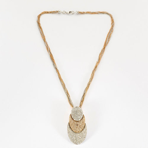 Collier Collier en or rose, or gris et diamants 58 Facettes LJ25-334