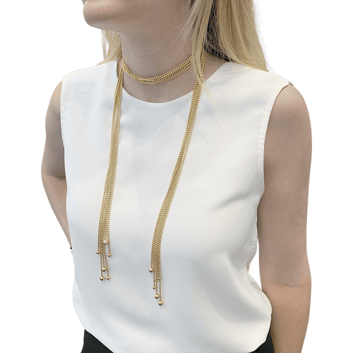 Collier Collier Cartier, "Draperie", or jaune, diamants. 58 Facettes 34704