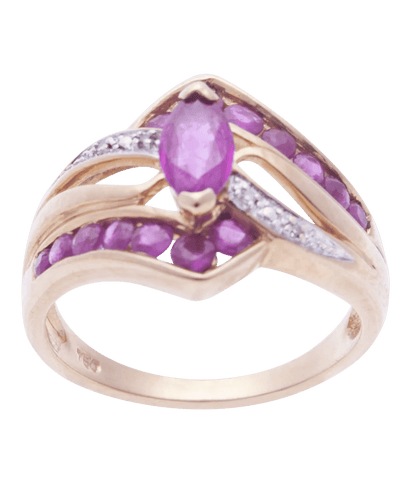 Bague 55 Bague Princesse Or jaune 18K Or blanc Rubis Diamant 58 Facettes BO200099/PRINCESSE