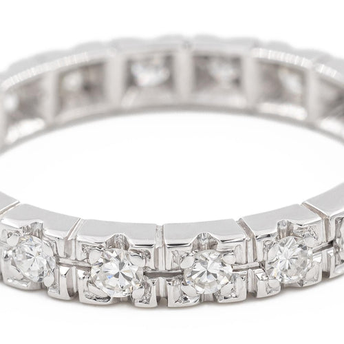 Prsten Snubní prsten Bílé zlato Diamant 