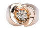Bague 59 Bague 18 carats or rose diamant  0.20 carats 58 Facettes BGARTDECO020-107