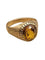 Vintage-Ring aus Gelbgold mit Citrin, Mitte des 20. Jahrhunderts 