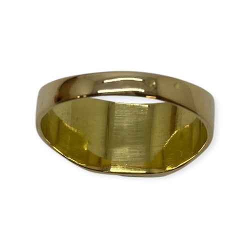 Bague 70 Chevalière trois ors en or jaune, blanc et rose 750 58 Facettes 330086886