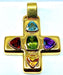 Pendentif Croix en or 18 carats en pierres semi-precieuses 58 Facettes AB165