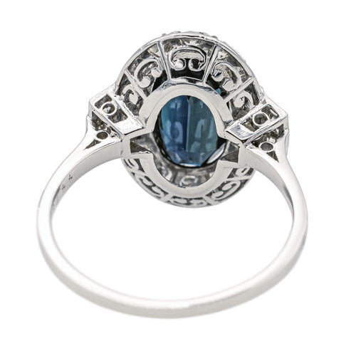 Bague 59 Bague Pompadour Platine Saphir, Diamant 58 Facettes 4099640CN