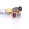 Bague 53 Bague en or jaune avec saphir et rubis 58 Facettes