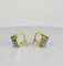 Boucles d'oreilles Boucles d'oreilles en or jaune avec aigues-marines et émeraude 58 Facettes 2505013