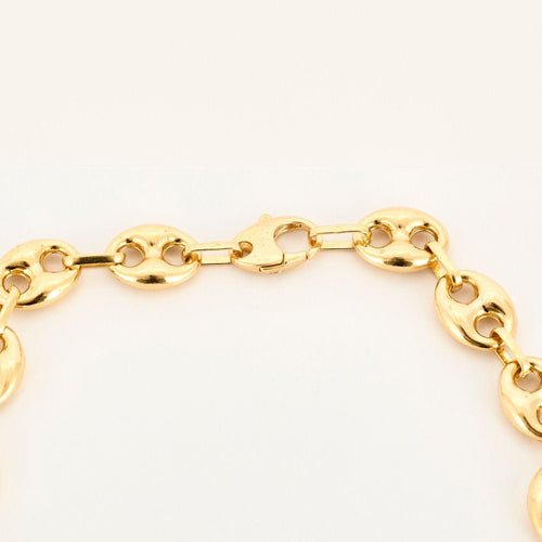 Kaffefröhalsband gult guld