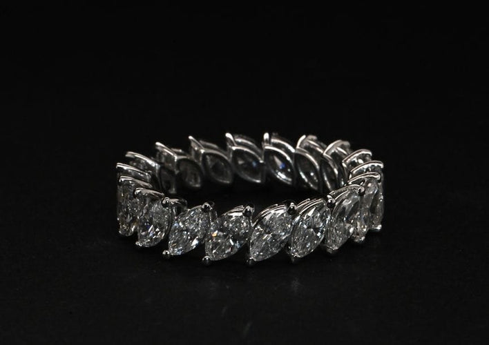 Bague 54 Bague De Fiançailles En Or Blanc Ornée De Diamants 58 Facettes