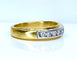 Bague 50 Demi alliance en or jaune et or blanc 18 carats et diamants 58 Facettes AB555