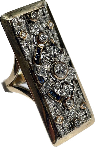 Bague 54 Rare bague Art Déco diamants 58 Facettes