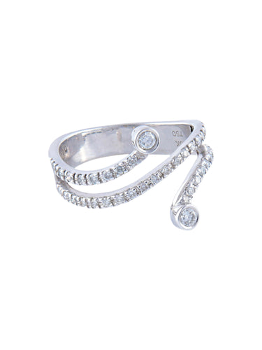 Bague 55 Bague Or Blanc Diamants 58 Facettes