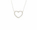 Collier Collier en or blanc 18 carats avec pendentif cœur et diamants naturels de 0,10 carat 58 Facettes 12279