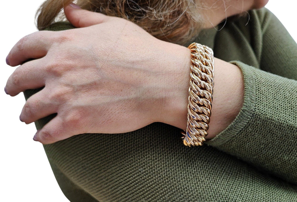 Bracelet Bracelet maille américaine or jaune 58 Facettes BRAC.US.1289