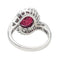 Bague 53 Bague Pompadour Or blanc Rubis, Diamant 58 Facettes 4169901RV