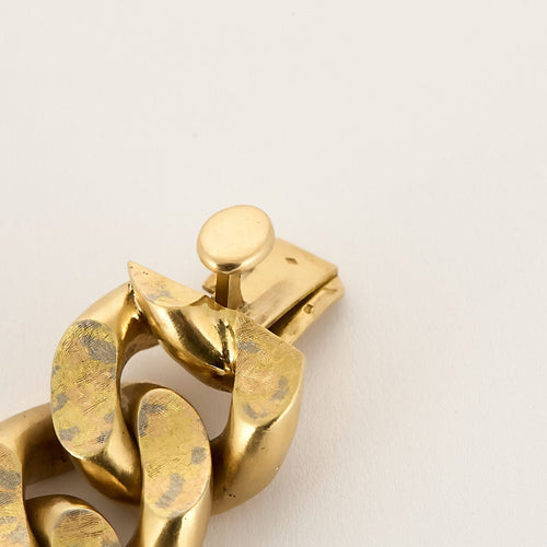 Bracelet Bracelet gourmette en or jaune limé 58 Facettes MEL0087