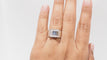 Bague 53 Bague en or blanc, saphirs et diamants 58 Facettes 32343