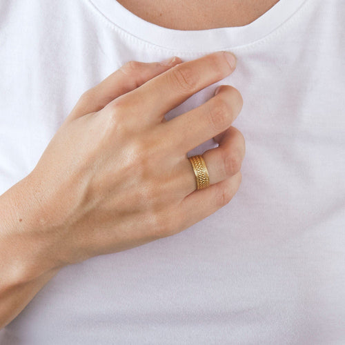 Bague Alliance Tank 58 Facettes LP389