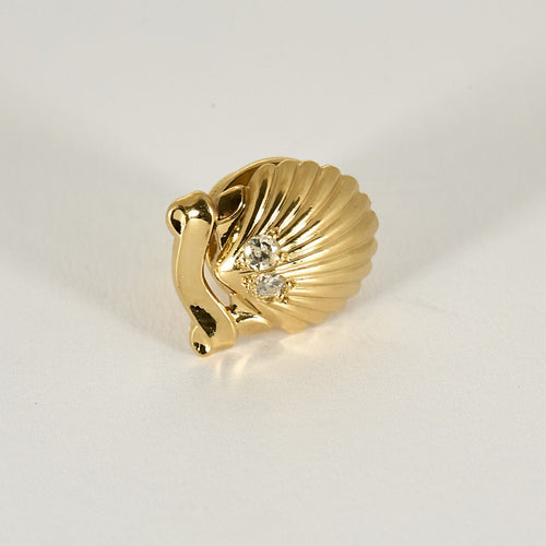 Cartier Paris & SHELL - Pin's en or jaune et diamants 58 Facettes MTB1331X2