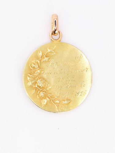 Pendentif DROPSY Médaille Art Nouveau Sancta Maria or jaune 58 Facettes 1153.6