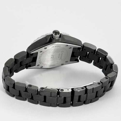 CHANEL - J12 - Sort keramik- og diamantur