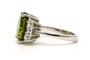 Bague 56 Bague contemporaine - Bague en or blanc 18 carats, péridot et diamants 0,66 ct 58 Facettes 23249
