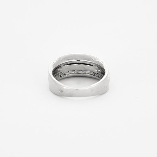 Bague 54 Bague Or Blanc Saphirs Diamants 58 Facettes