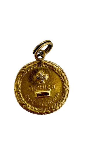 Pendentif Médaille religieuse enfant or jaune 58 Facettes