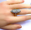 Bague 61 Importante bague marquise en or 18 carats et platine sertie de diamants 58 Facettes AB521