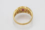 Bague 56 Bague vintage en or jaune avec rubis et diamants, France 58 Facettes 11259