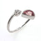 Bague Bague en or blanc avec saphir Padparadscha et diamants 58 Facettes 39035113