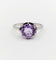 Bague solitaire Art Déco platine et améthyste 58 Facettes A05353